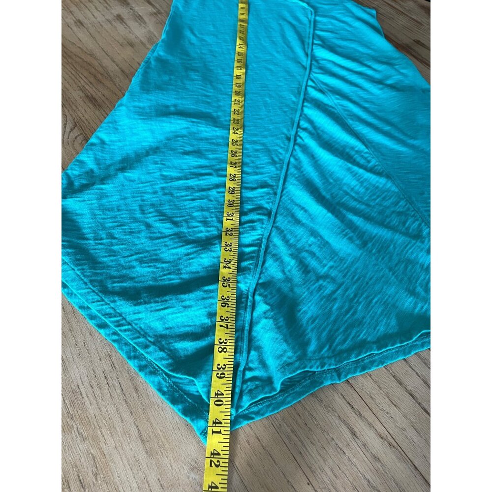 Habitat Midi Sleeveless Dress Womens S Teal Asymmetrical Hem Pockets Beach - Picture 6 of 7